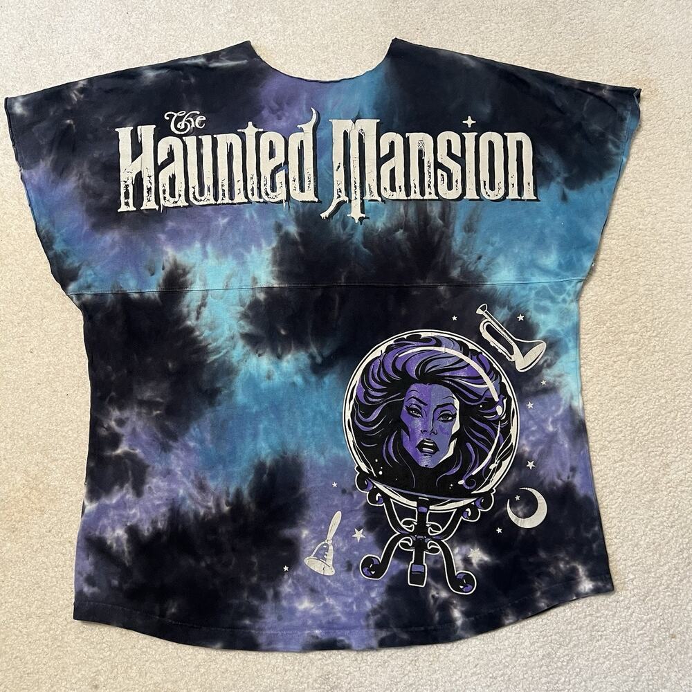 Disney Parks Haunted Mansion Madame Leota Glow Tie Dye XL Spirit Jersey Shirt
